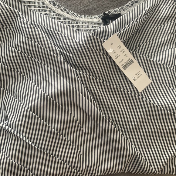 NWT J.Crew Puff-sleeve organic cotton cropped top in stripe. Sz Small. - Picture 7 of 7